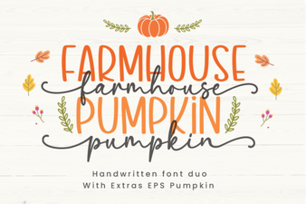 Farmhouse Pumpkin Font Design Ideas & Inspiration